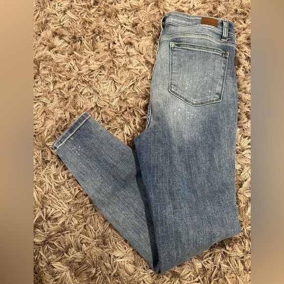 Judy Blue Distressed Skinny Fit Holes Jeans Size 13 / 31 - Picture 4 of 8